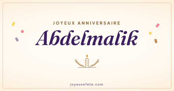 Image « Joyeux anniversaire Abdelmalik » au format large