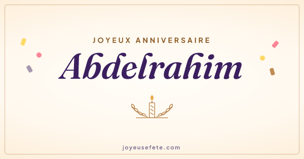 Image « Joyeux anniversaire Abdelrahim » au format large