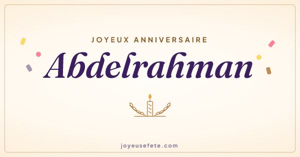 Image « Joyeux anniversaire Abdelrahman » au format large