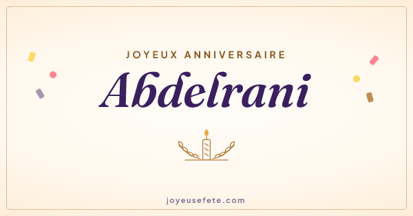 Image « Joyeux anniversaire Abdelrani » au format large