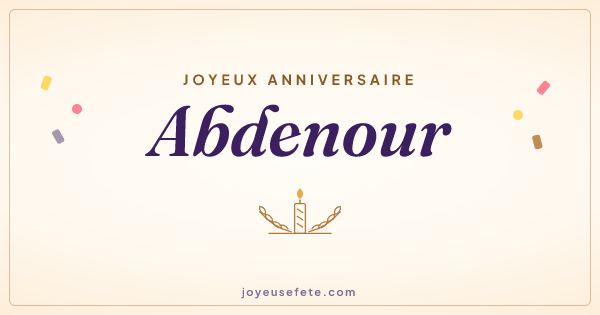 Image « Joyeux anniversaire Abdenour » au format large