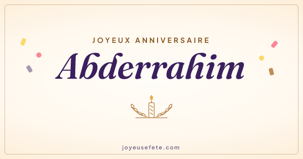 Image « Joyeux anniversaire Abderrahim » au format large
