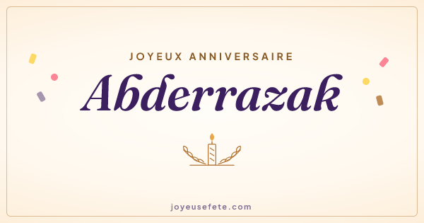 Image « Joyeux anniversaire Abderrazak » au format large