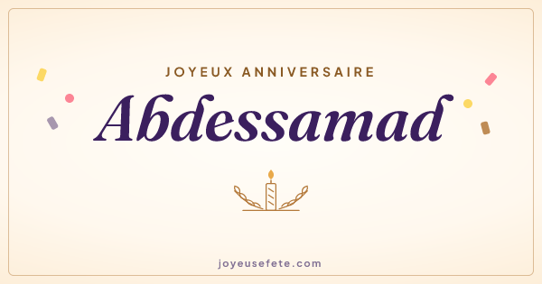 Image « Joyeux anniversaire Abdessamad » au format large