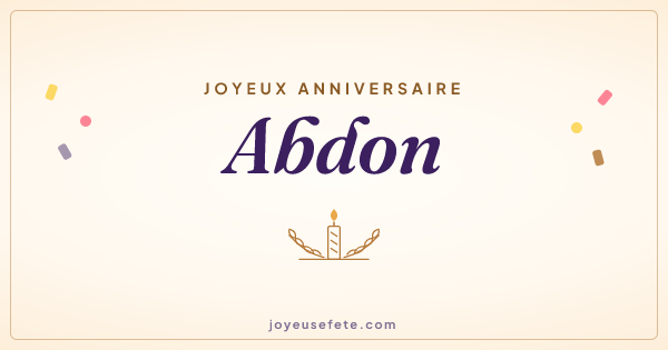 Image « Joyeux anniversaire Abdon » au format large