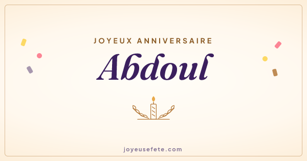 Image « Joyeux anniversaire Abdoul » au format large