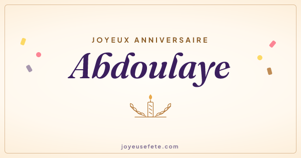Image « Joyeux anniversaire Abdoulaye » au format large
