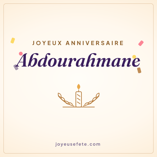 Image carrée « Joyeux anniversaire Abdourahmane » pour WhatsApp