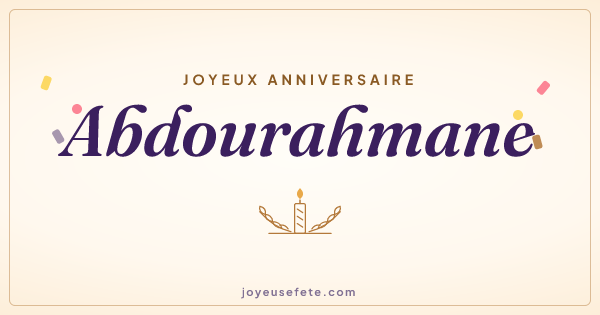 Image « Joyeux anniversaire Abdourahmane » au format large
