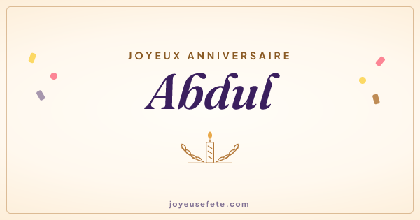 Image « Joyeux anniversaire Abdul » au format large