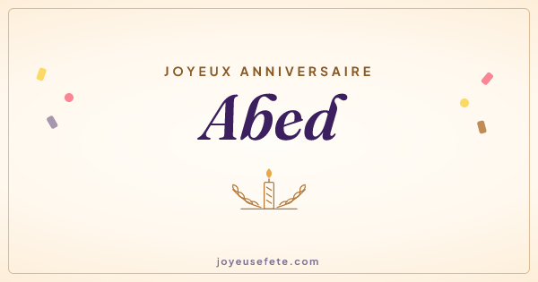 Image « Joyeux anniversaire Abed » au format large