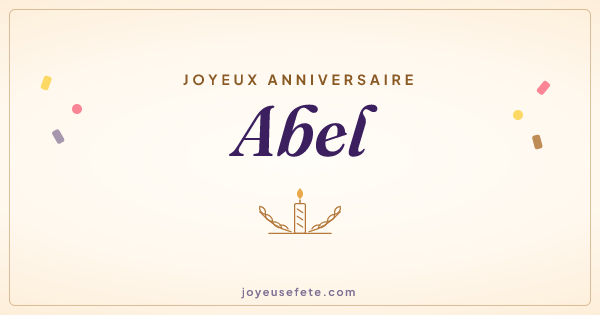 Image « Joyeux anniversaire Abel » au format large