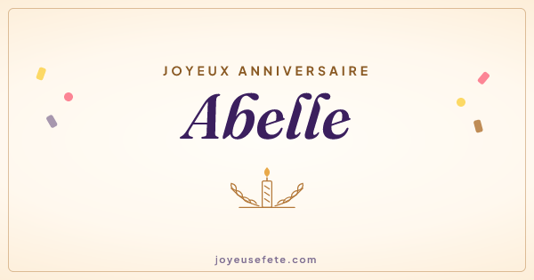 Image « Joyeux anniversaire Abelle » au format large