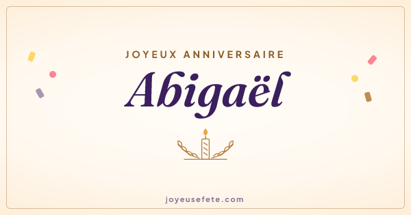 Image « Joyeux anniversaire Abigaël » au format large