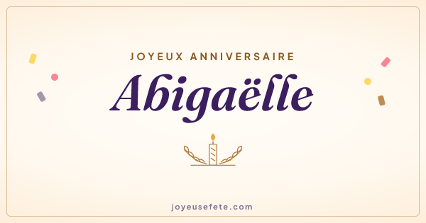Image « Joyeux anniversaire Abigaëlle » au format large
