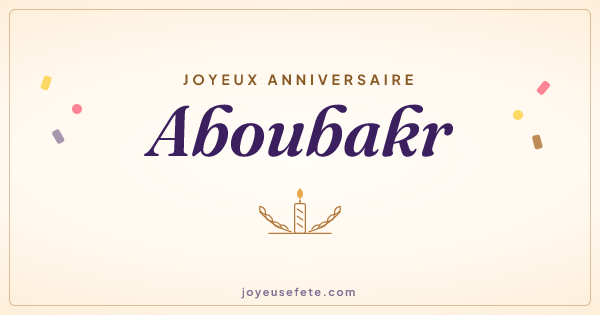 Image « Joyeux anniversaire Aboubakr » au format large