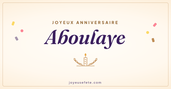 Image « Joyeux anniversaire Aboulaye » au format large
