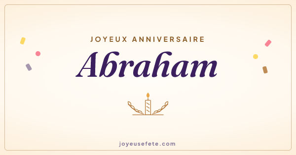 Image « Joyeux anniversaire Abraham » au format large