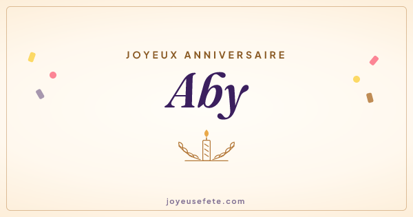Image « Joyeux anniversaire Aby » au format large