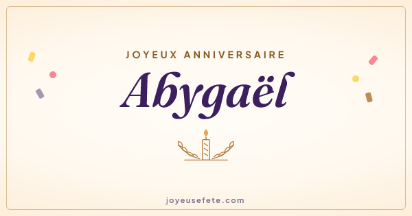 Image « Joyeux anniversaire Abygaël » au format large