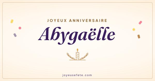 Image « Joyeux anniversaire Abygaëlle » au format large