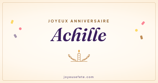 Image « Joyeux anniversaire Achille » au format large
