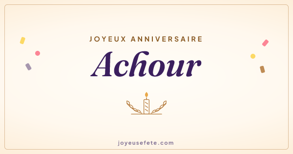 Image « Joyeux anniversaire Achour » au format large
