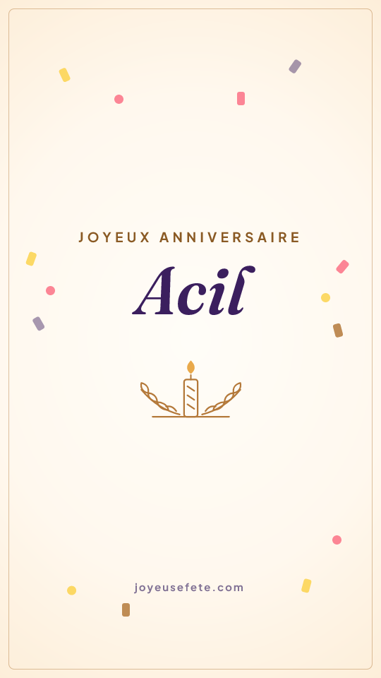Image « Joyeux anniversaire Acil » au format story