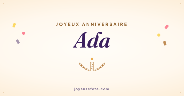 Image « Joyeux anniversaire Ada » au format large