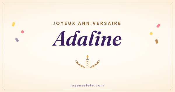 Image « Joyeux anniversaire Adaline » au format large