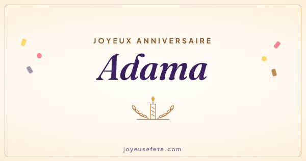 Image « Joyeux anniversaire Adama » au format large