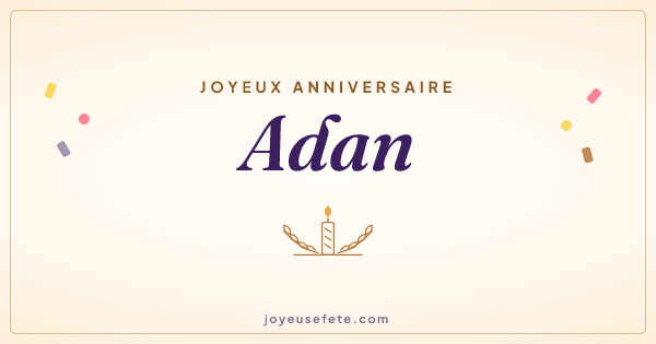 Image « Joyeux anniversaire Adan » au format large
