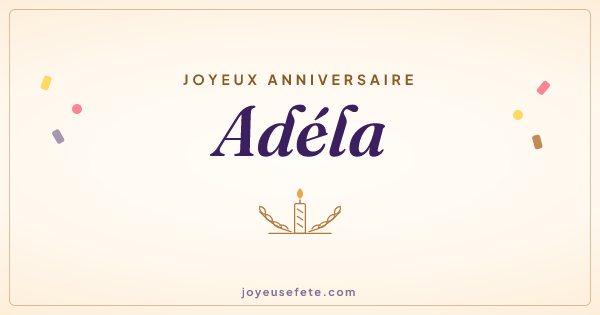 Image « Joyeux anniversaire Adéla » au format large