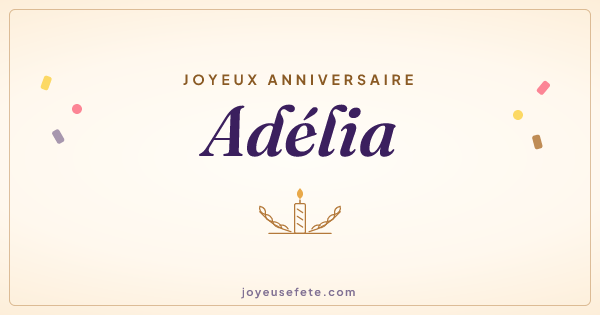Image « Joyeux anniversaire Adélia » au format large