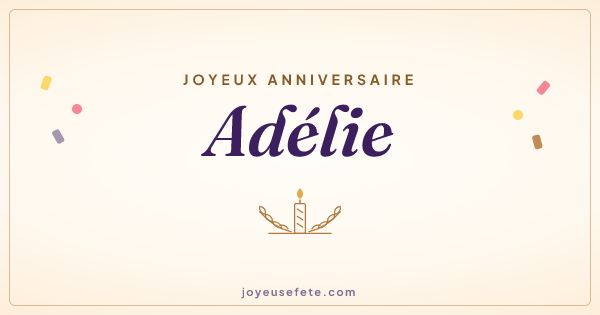 Image « Joyeux anniversaire Adélie » au format large