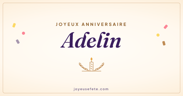 Image « Joyeux anniversaire Adelin » au format large