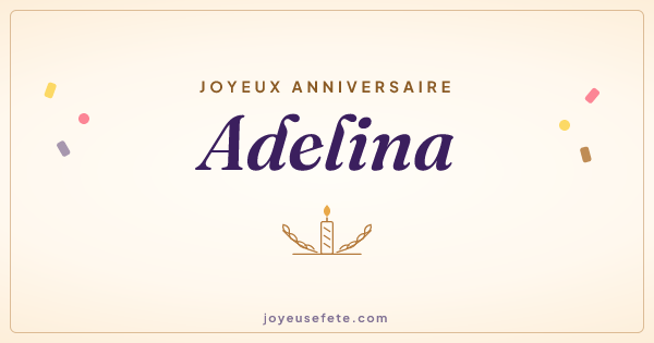 Image « Joyeux anniversaire Adelina » au format large
