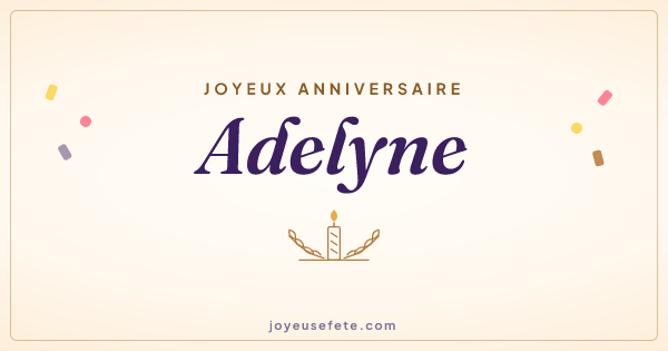 Image « Joyeux anniversaire Adelyne » au format large