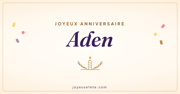 Image « Joyeux anniversaire Aden » au format large