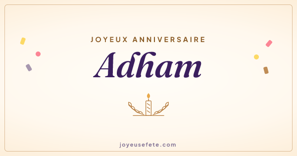 Image « Joyeux anniversaire Adham » au format large