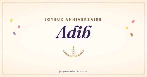 Image « Joyeux anniversaire Adib » au format large
