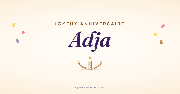 Image « Joyeux anniversaire Adja » au format large