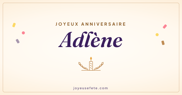 Image « Joyeux anniversaire Adlène » au format large