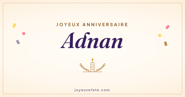 Image « Joyeux anniversaire Adnan » au format large