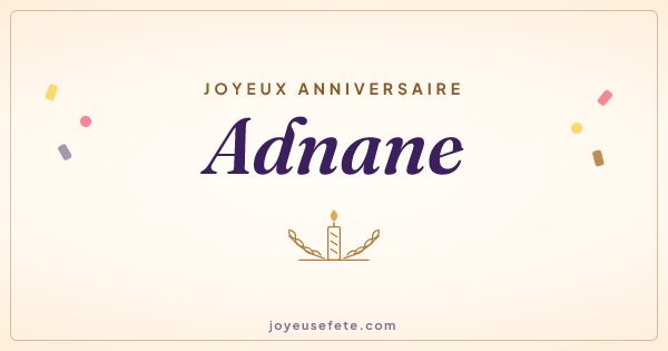 Image « Joyeux anniversaire Adnane » au format large
