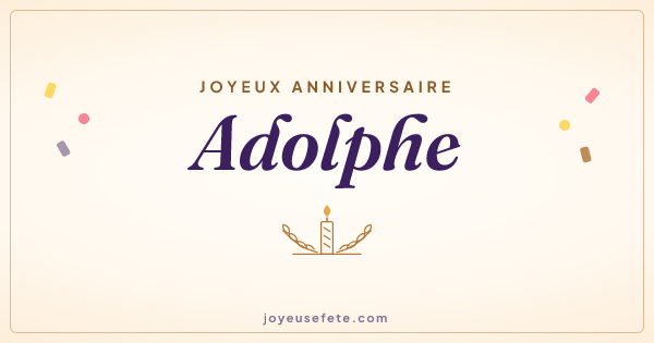 Image « Joyeux anniversaire Adolphe » au format large
