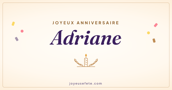 Image « Joyeux anniversaire Adriane » au format large