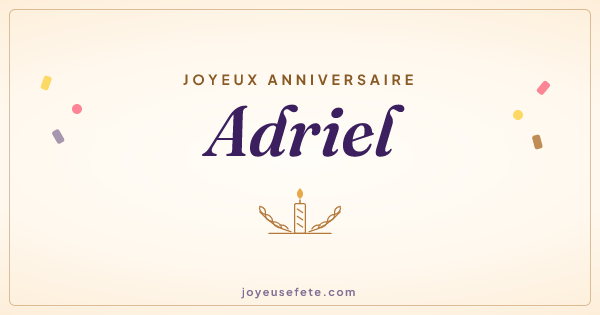 Image « Joyeux anniversaire Adriel » au format large