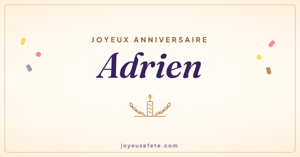 Image « Joyeux anniversaire Adrien » au format large
