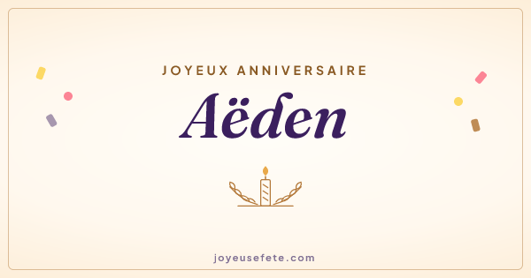 Image « Joyeux anniversaire Aëden » au format large